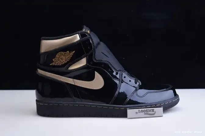 Reps LUCY 555088-032 AIR (2020) METALLIC GOLD RETRO 1 JORDAN BLACK HIGH 0607